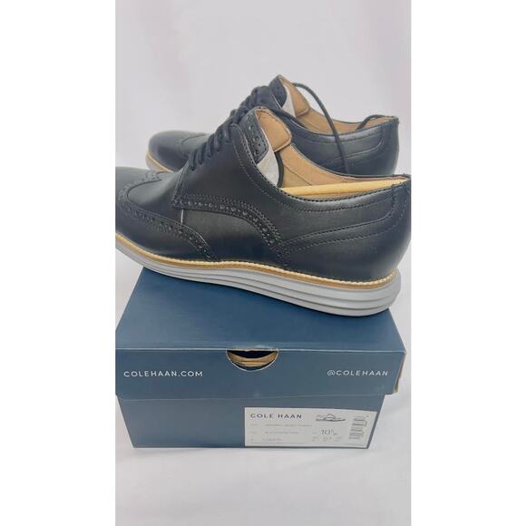 NEW! Cole Haan Men's Original Grand Shortwing Oxford BLACK 10.5 M - Picture 1 of 10